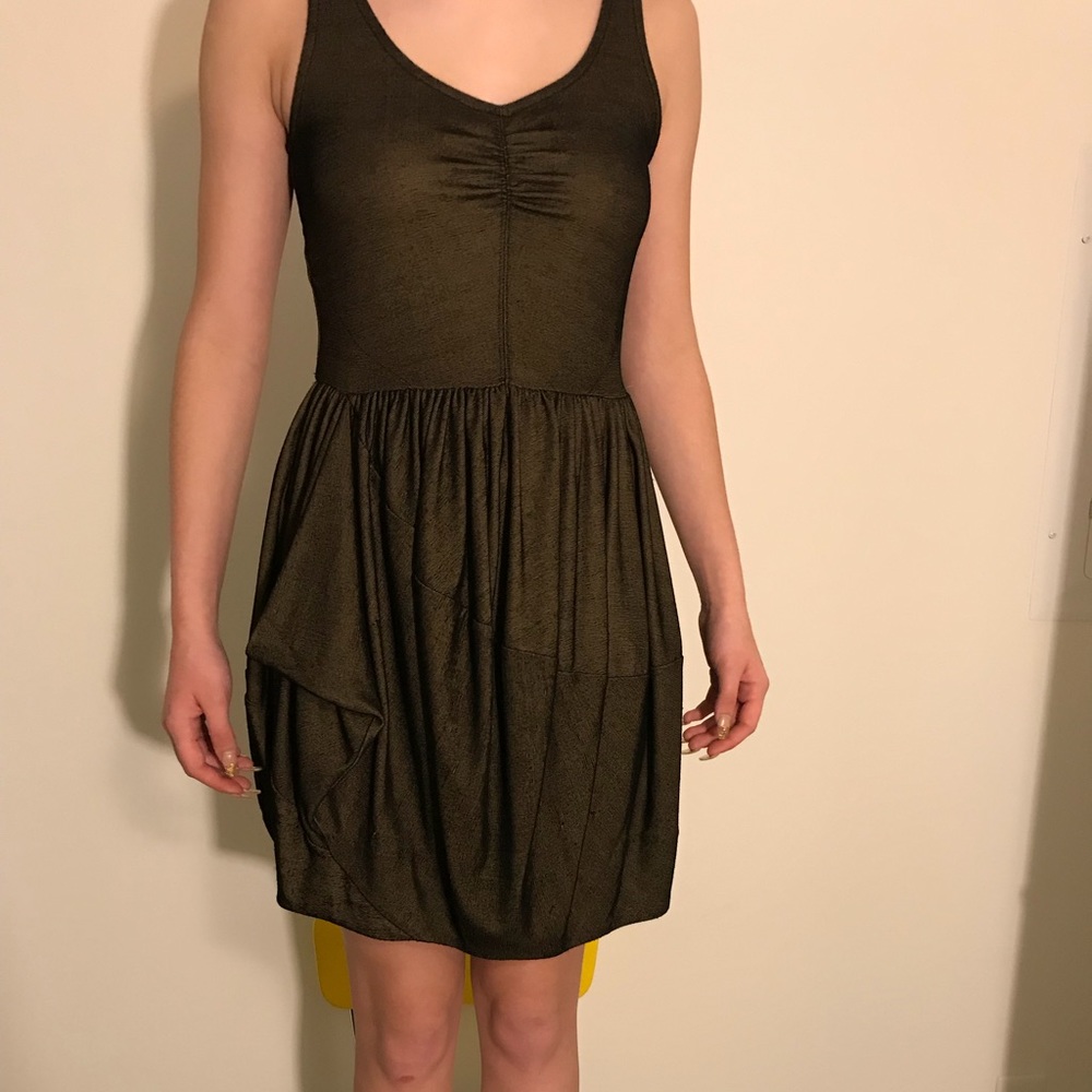 Gold mini dress